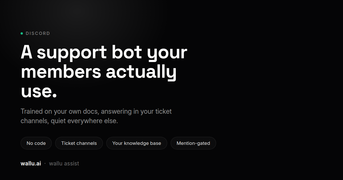 Discord support bot setup